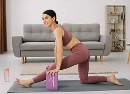 Блок для йоги PowerPlay 4006 Yoga Brick Фіолетовий (PP_4006_Violet_Yoga_Brick) - мініатюра 6