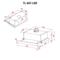 Витяжка телескопічна Perfelli TL 602 WH LED - мініатюра 12