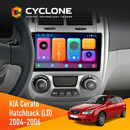 Штатна магнітола KIA Cerato 2004-2006 Climate Cyclone C9-001 2x32 CPL Cyclone (НФ-00003416)