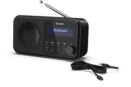 Радіоприймач портативний Sharp DRP420BK Black DAB+, FM, Bluetooth, батарейки, мережа - мініатюра 6