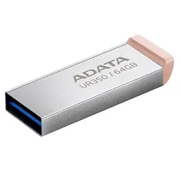 Флеш-накопичувач USB 64Gb UR350, Silver/Brown, USB 3.2 Gen 1, до 100 МБ/с (UR350-64G-RSR/BG) ADATA teh0029153