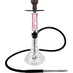 Кальян Trumpet Hookah Rider W-40 Pink-White (колба Crystal Clear) - мініатюра 2