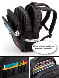 Шкільний ортопедичний рюкзак 6 в 1 для хлопчика з Динозавром School Standard 38х30х18 см для початкової школи (SET 150-52) - мініатюра 5