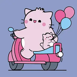 Картина за номерами Santi Pembe the Cat. Kitty on Scooter 25х25 см (955660)