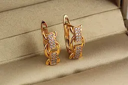 Сережки Xuping Jewelry цукерка 1.5 см золотисті