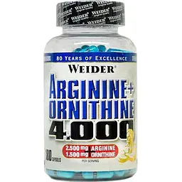 Амінокислота Weider Arginine+Ornithine 4000, 180 капсул