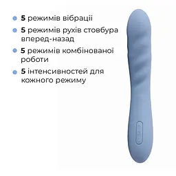 Смарт-вібратор з пульсацією Svakom Ava Neo Cornflower Blue, 15 режимів роботи, водонепроникний - мініатюра 4