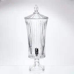 Лимонадниця з краном Yiwu HP-34-68 4.5 л, скляна на підставці, диспенсер для напоїв - мініатюра 3
