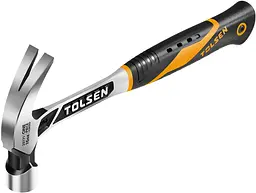 Молоток столярний Профі 450г 34см руків'я металеве гумове Tolsen hoz0013589