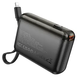 Портативна батарея Powerbank Hoco J139 Hero 22.5W+PD20W Cable Lightning 10000mAh Black - мініатюра 4
