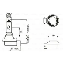 Автолампа Bosch галогенова 35W (1 987 302 081) - мініатюра 5