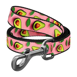 Повідець для собак WAUDOG Nylon "Авокадо на рожевому" M (341-4051)
