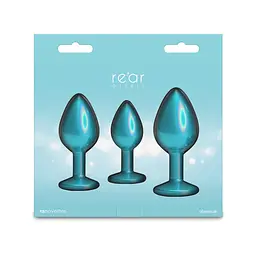 Набір анальних пробок NS Novelties Rear Assets - Trainer Kit - Iridescent Teal - мініатюра 4
