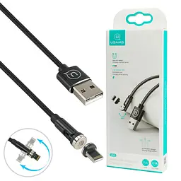 Кабель Usams USB Lightning U59 Rotatable Magnetic 2.4A 1.0m Black (G-000001459)