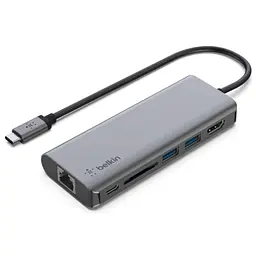Концентратор Belkin USB-C 6in1 Multiport Dock (AVC008BTSGY) - мініатюра 2