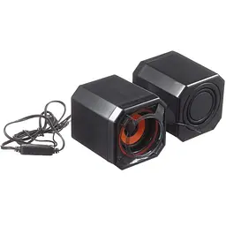Комп'ютерні USB стерео колонки акустика 2.0 для ноутбука 2x5Вт UKC A8 чорний - мініатюра 4