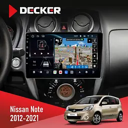 Штатна магнітола Nissan Note 2012-2021 Decker D10-011 4x64, DSP, 4G, 360 Decker (НФ-00007543)