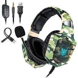 Навушники Onikuma Gaming with LED K8 Camouflage-White з підсвічуванням - мініатюра 9