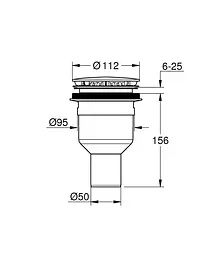 Сифон для душового піддону Grohe вертикальний 49533000 - мініатюра 2