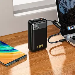 Зовнішній акумулятор HOCO Q53 Skillful PD65W power bank(12000mAh) Black (6942007672597) - мініатюра 8