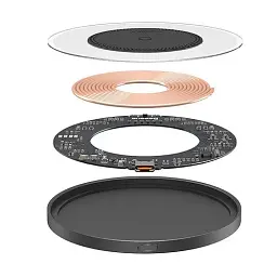 Бездротовий зарядний пристрій Baseus Simple 2 Wireless Charger 15 W with Cable Type-C To Type-C 24 W 12 V 2 A 1 - мініатюра 6