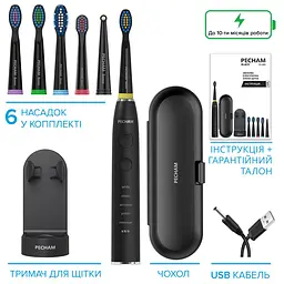 Електрична зубна щітка Pecham Travel PC-085 Чорний - мініатюра 2