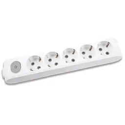 Колодка для подовжувача Panasonic X-tendia із заземленням 5 гнізд (WLTA04502GR-UA)