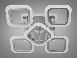 Смарт люстра з пультом, диммером і LED підсвічуванням, 60W, хром - мініатюра 4