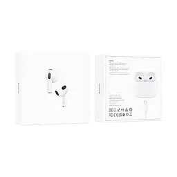 Блютуз навушники бездротові TWS HOCO EW76 White, білі, Bluetooth-гарнітура із зарядним кейсом, вбудований мікрофон, управління плеєром і дзвінками, бездротові навушники для телефону і планшета, підтримка Android і Apple - мініатюра 10