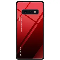 Чохол бампер Primo Gradient Glass для Samsung Galaxy S10e (SMG970) Red - мініатюра 2
