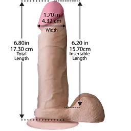 Фалоімітатор Doc Johnson The Realistic Cock 6 inch White - мініатюра 5