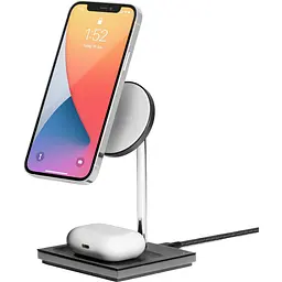 Бездротовий зарядний пристрій Native Union Snap Magnetic Wireless Charger Black (SNAP-2IN1-WL-BLK) - мініатюра 4