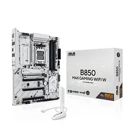 Материнcька плата B850 MAX GAMING WIFI W sAM5 B850 4xDDR5 M.2 HDMI DP Wi-Fi BT ATX білий Asus teh0018993 - мініатюра 8