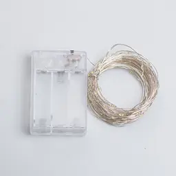 Гірлянда Роса нитка 100 LED довжина 10 м на батарейках, білий GarlandoPro 100L10MWW - мініатюра 6