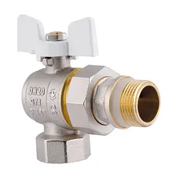 Кран кульовий з американкою SD з антипротіканням кутовий 3/4"зв PN40 SD901NW20PN40 - мініатюра 2