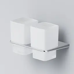 Склянка з настінним тримачем AM.PM Inspire 2.0 подвійна скляна A50A343400 хром - мініатюра 4