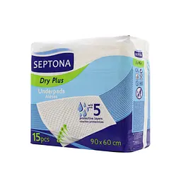 Одноразові гігієнічні пелюшки Septona Dry Plus, 90х60 см, 15 шт. - мініатюра 2