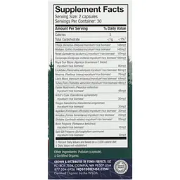 Підтримка імунітету комплекс із 17 грибів Fungi Perfecti Mushrooms Comprehensive Immune Support 60 капсул - мініатюра 3