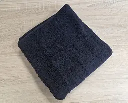 Рушник турецький махровий однотонний Zeron 50х90 Black щільність 500 г/м2 - мініатюра 3
