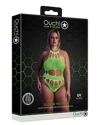Боді Ouch! Grecian Neckline Neon, XL/XXXXL (зелений) - мініатюра 7