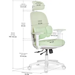 Крісло офісне Mealux Junior T2 підліткове Green (HF-T2 F/KZ) - мініатюра 2