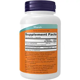 Кораловий кальцій Now Foods Coral Calcium 1000 мг 250 капсул - мініатюра 2