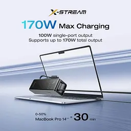 Павербанк EcoFlow RAPID Power Bank з кабелями Gray 25 000 mAh / 170 Вт (EF-RAPID25K100W-S-EU) - мініатюра 6