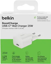 Мережевий зарядний пристрій Belkin 25 W USB-C PD PPS White - мініатюра 7