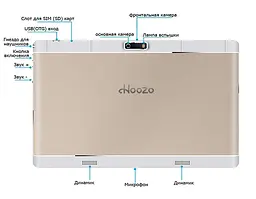 Планшет-телефон Hoozo MT116 2GB RAM Gold + Чохол-книжка + Карта пам'яті 64GB - мініатюра 6