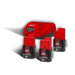 Енергокомплект Li-Ion MILWAUKEE, M12 NRG-303 (ЗУ С12 С, 3х3Аг B3) - мініатюра 2