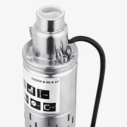 Насос глибинний вихровий Pumpman 3QGD0.8-50-0.37 кВт Нmax 130 м Qmax 1,2 куб.м 370 Вт (CV029775) - мініатюра 4