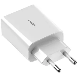 Мережевий зарядний пристрій Baseus Speed ​​Xiaomini 1Type-C QC Single PD3.0 18W 3A CCFS-X02 White - мініатюра 2