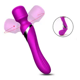 Вібратор B - Series Fox Dual Massager Pulsator 22.6 см (фіолетовий) - мініатюра 7