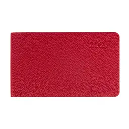 Ділова записна книжка-тижневик Leo Planner м'яка датована 2027 Binario 252739 128 аркушів 10х17 см бордова